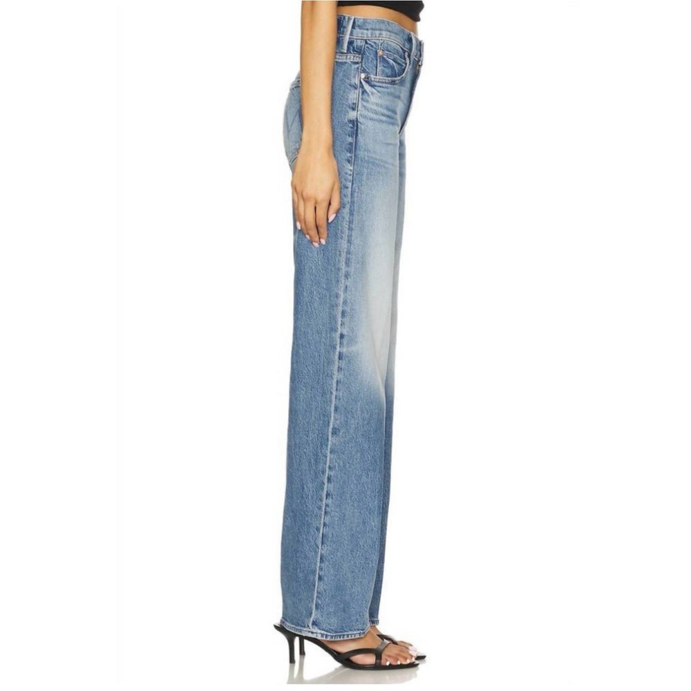 NWT Mother Jeans Mid Rise Tunnel Vision Sneak I’m A Winner Size 32 Straight Leg - Picture 2 of 14